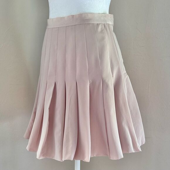 NWOT Blugirl by Blumarine Light Pink Pleated Mini Skirt 40 IT 4 US - Picture 2 of 9